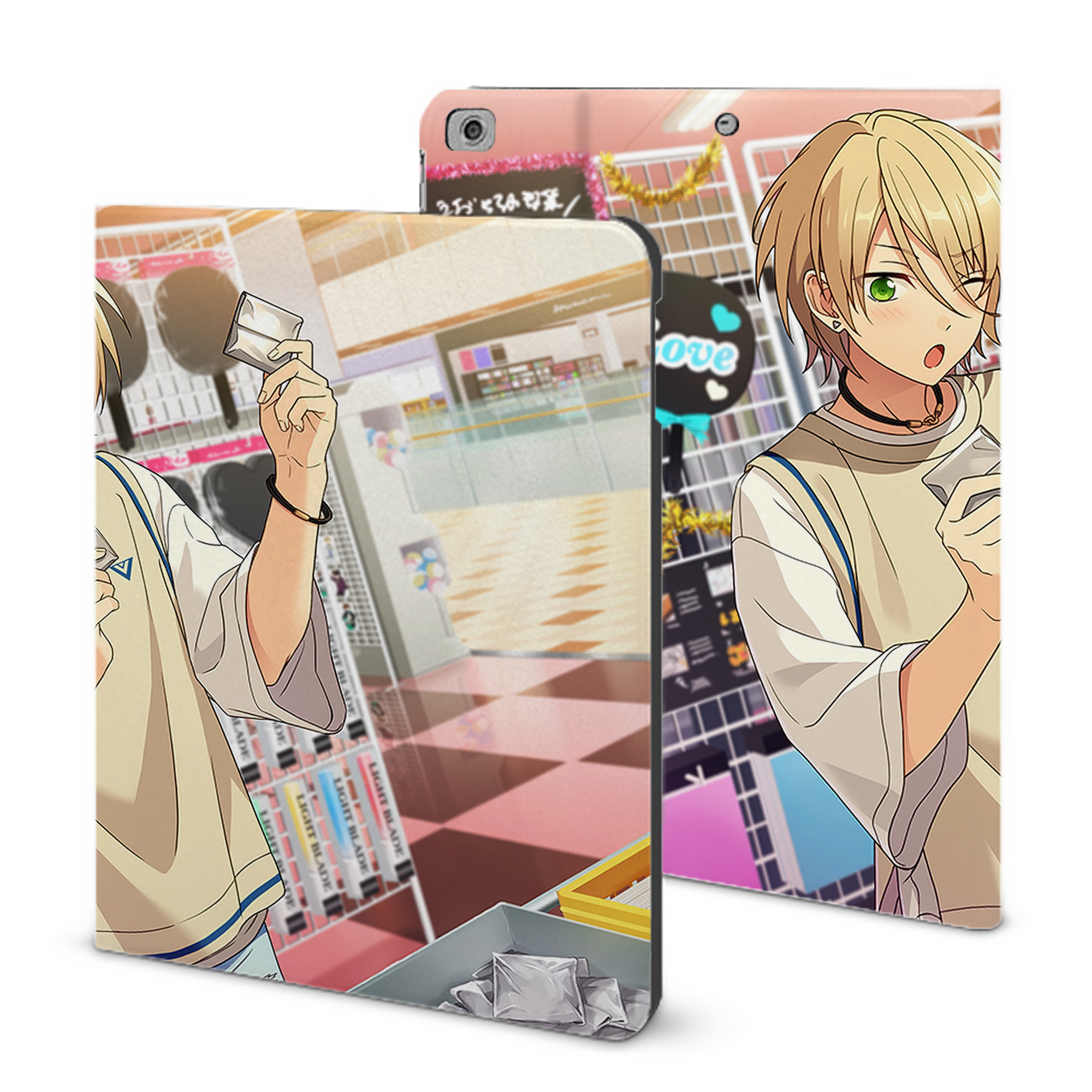 （画像用） あんさんぶるスターズ! Ensemble Stars IPad ケース ブック型 PUレザー TPU 耐衝撃 軽量 薄型 ペン収納なし 全面保護 IPad 各モデル対応